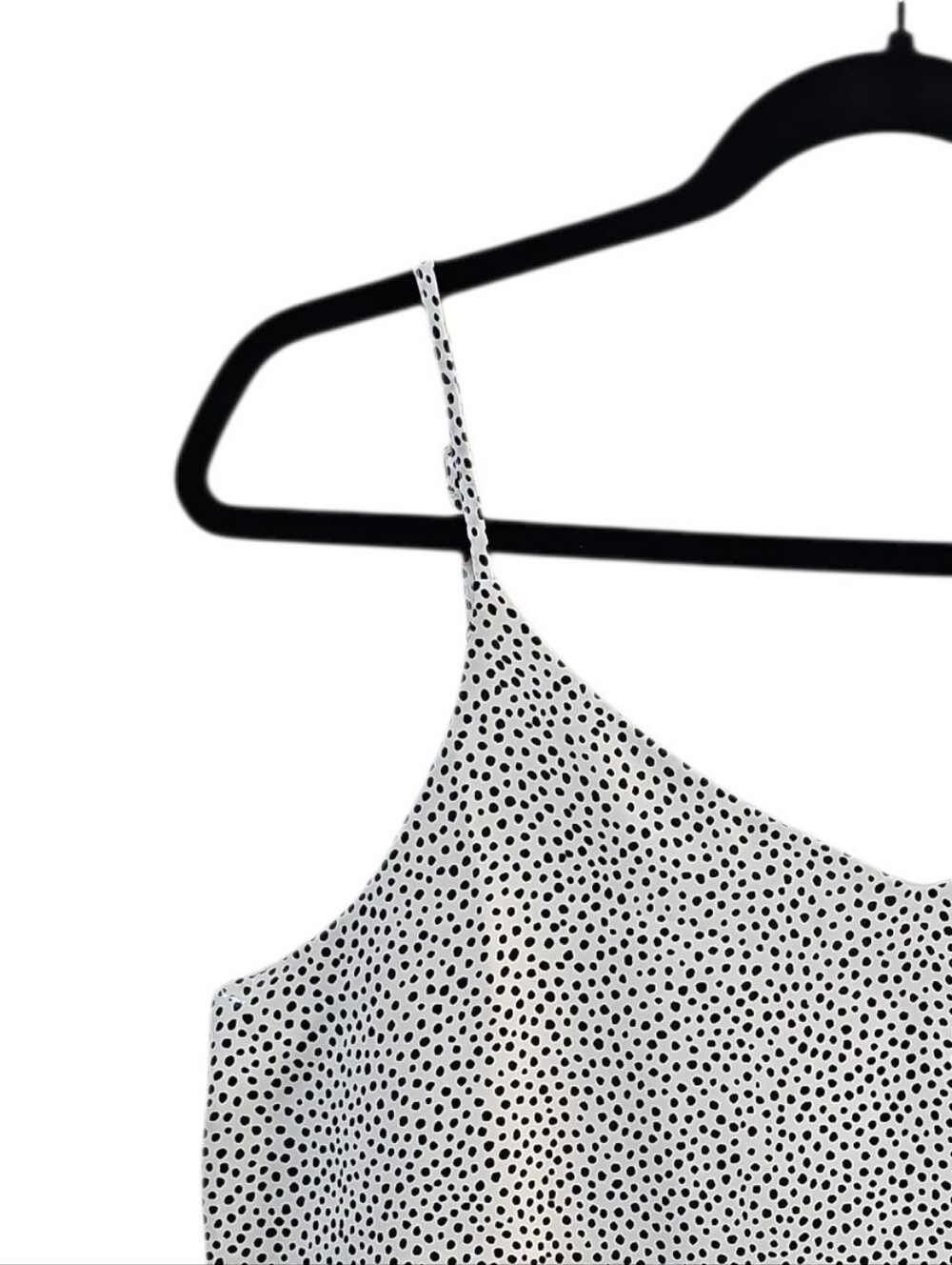 Anthropologie Mine Polka Dot Spaghetti Strap Cami Top White Size S New